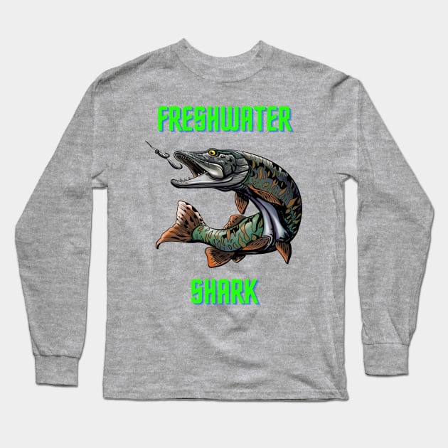 Freshwater shark Long Sleeve T-Shirt by Rickido